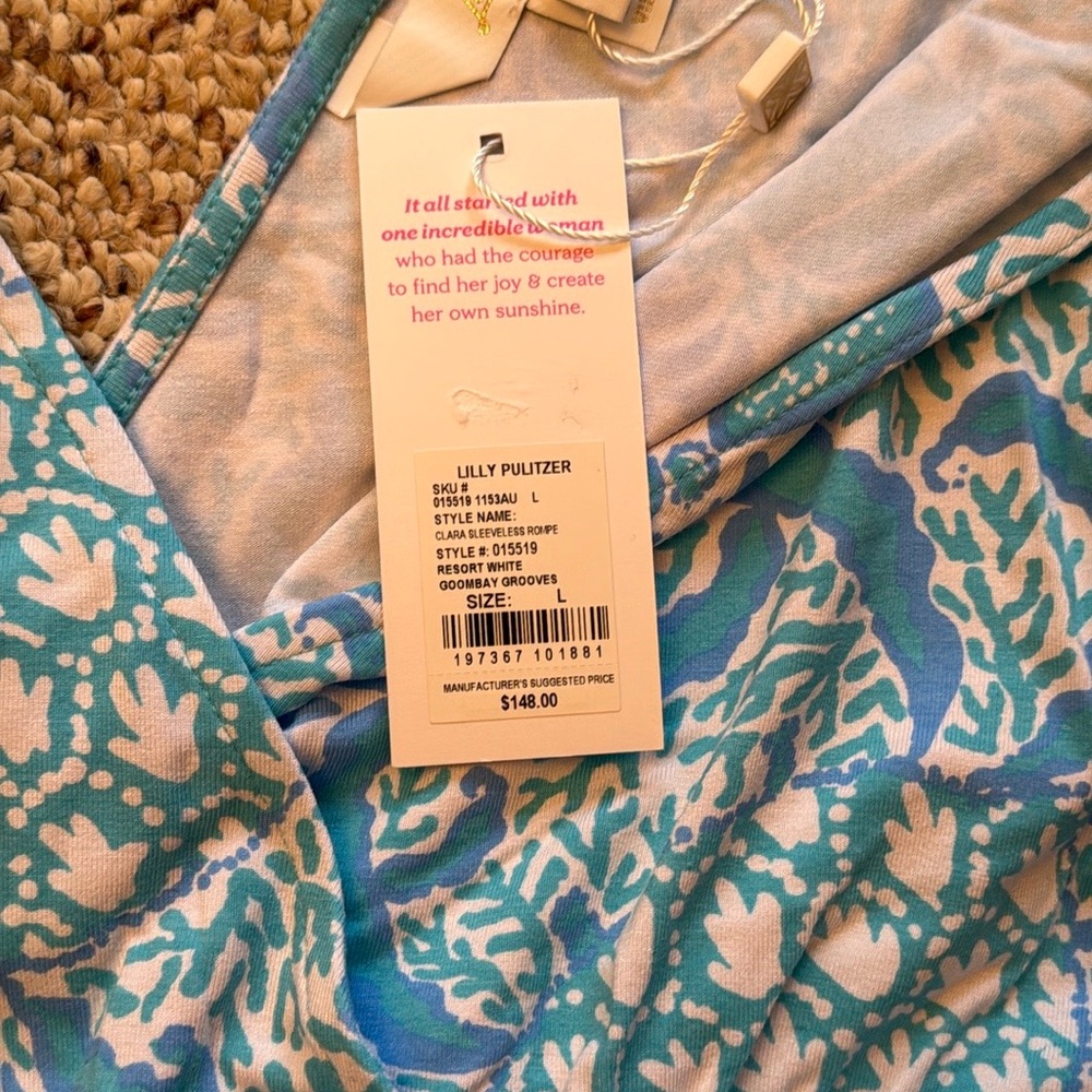 Lilly Pulitzer Blue and White Romper - Picture 8 of 10